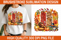 Autumn Brushstroke Sublimation Design - Brushstroke PNG Product Image 1