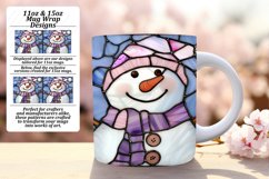 3D Stained Glass Snowman Wrap for Christmas Product Image 1