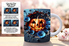 Sassy 15oz Mug Wrap Png Template , 3D Pumpkin Product Image 1