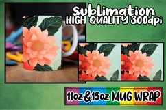 Joyful heart sublimation mug wrap, Flower Product Image 1