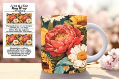 Timeless Floral Pattern Mug Wrap Sublimation 11oz Product Image 1