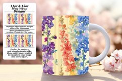 Spring Flower &amp; Stripe Mug Wrap - Sublimation Marvel Product Image 1