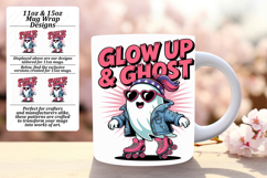 Charming 15oz Mug Wrap Png Template , Funny Ghost Product Image 1