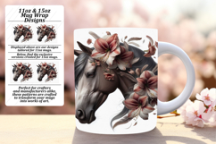 VIBRANT 15oz PNG Mug Wrap Design , Horse Product Image 1