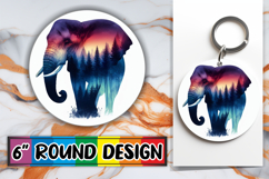 Sweet Sublimation Circle Keychain, Animals Art Product Image 1
