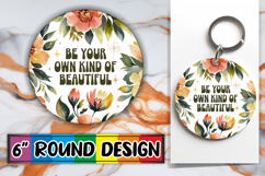 Sweet Circle Coasters Design, Flower Quote Product Image 1