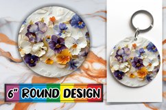 Floral Fantasy Design Circle - Sublimation Whimsy Round Product Image 1