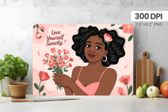 Afro Girl/Woman Melanin braided hair Cutting Board PNG Desig Product Image 1