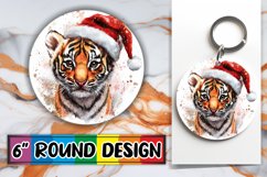 Gorgeous Circle Design Keychain Template , Holiday Animals Product Image 1