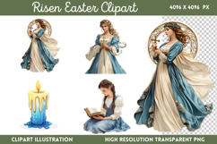 Risen Easter Clipart PNG Product Image 1