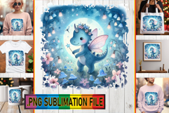 Sweet PNG Art for TSHIRTS, Cute Dino Product Image 1