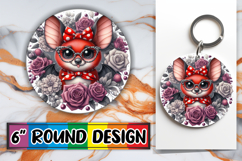 Enchanted Keychain Sublimation, Cute Animals Product Image 1