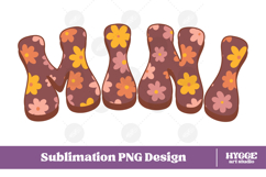 mini Png Retro Flowers Mother&#039;s Day Floral Mom Sublimation Product Image 1