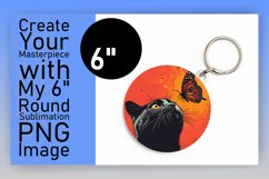 Whimsical Cat Art: Round &amp; Keychain Style Product Image 1