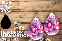 Cheerful Teardrop Earrings Designs PNG, Flowers Product Image 1