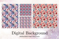 Flower Pattern Background Wallpaper Digital Paper_117 Product Image 1
