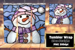 Holiday Snowman Tumbler Wrap 3D Design Product Image 1