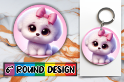 Cheerful Ornaments Circle PNG, 3D Dog Product Image 1