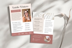Speaker Sheet Template Canva, Editable Media Kit Product Image 2
