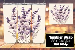 Watercolor Tumbler Wrap for 20oz Sublimation Flowers Product Image 1