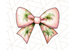 Watercolor Summer Bow Clipart PNG, Coquette Bright Bow Png Product Image 5