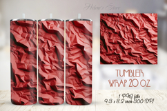 Texture of red crumpled paper straight tumbler 20oz wrap Product Image 1