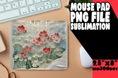 Mouse Pad 3D Flower Hole Sublimation Design PNG Product Image 1