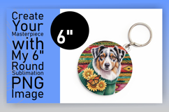 Cute Circle PNG for Sublimation , Cute Dog Product Image 1