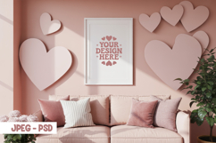 Valentine Living Room Frame PSD JPEG Mockup Product Image 1