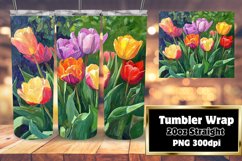 Beautiful Floral Oil Art Tumbler Wrap for Craft Projects Product Image 1