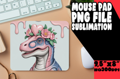 ENCHANTED mouse pad PNG Magic, Cute Dino Product Image 1