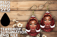 Luminous Teardrop Earrings Ideas, Afro Girl Product Image 1