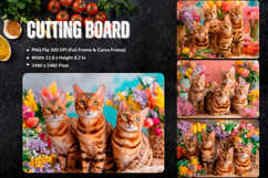 Cat Cutting Board Cat Flower Pet Animal Chopping Board_117 Product Image 1