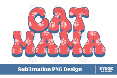 American Cat Mama Papa 4th of July USA Paw DTF PNG Bundle Product Image 2