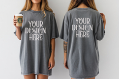 Granite Comfort Colors 1717 Front &amp; back T shirt Mockup Product Image 1