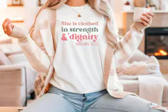 Christian Quote SVG - Faith Saying | Strength and Dignity Product Image 4