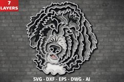 3D Lagotto romagnolo SVG, Layered Lagotto romagnolo Cut File Product Image 1