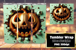 ARTISTIC 20oz Tumbler Wrap for Custom Gifts , 3D Pumpkin Product Image 1