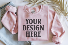 Daisy Gildan 18000 Folded Flat Lay Mockups Product Image 1