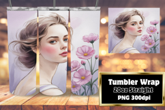 STUNNING 20oz Tumbler Design for Any Occasion , Beauty Woman Product Image 1