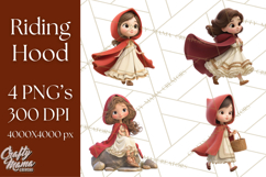 Crimson Cloak Fairy Tale Storybook PNG Clipart Product Image 1