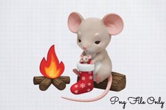 Woodland Christmas Watercolor Clipart PNG Product Image 1