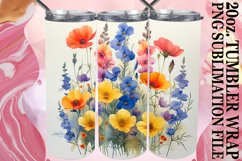 Beautiful Flower Meadow Tumbler Design for Springtime Product Image 1