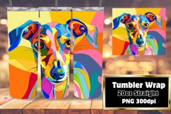 Bright and Bold Dog Wrap 20oz Sublimation Art Product Image 1