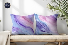 Pastel Marble Swirls Pink Blue Watercolor Digital Paper Product Image 2