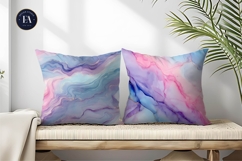 Soft Pastel Watercolor Marble Swirl Digital Paper Product Image 2