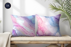 Soft Pastel Watercolor Marble Swirl Digital Paper Product Image 2