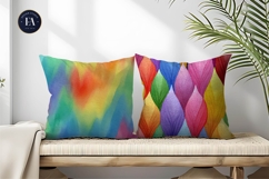 Rainbow Watercolor Background Seamless Digital Paper Product Image 2