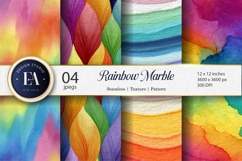 Rainbow Watercolor Background Seamless Digital Paper Product Image 1