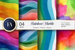 Rainbow Watercolor Background Seamless Digital Paper Product Image 1